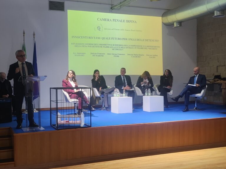 Innocenti reclusi con le mamme in carcere: i penalisti irpini aprono il confronto