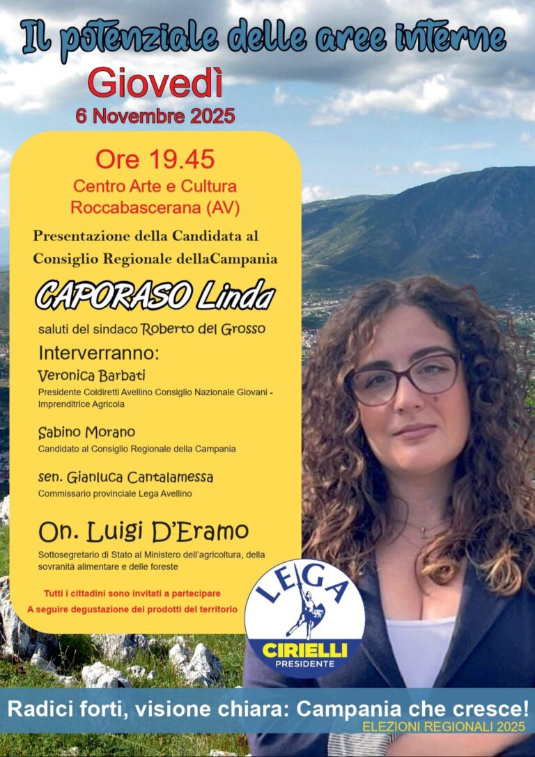 Lega: il sottosegretario all’agricoltura Luigi D’Eramo in Valle Caudina con Linda Caporaso