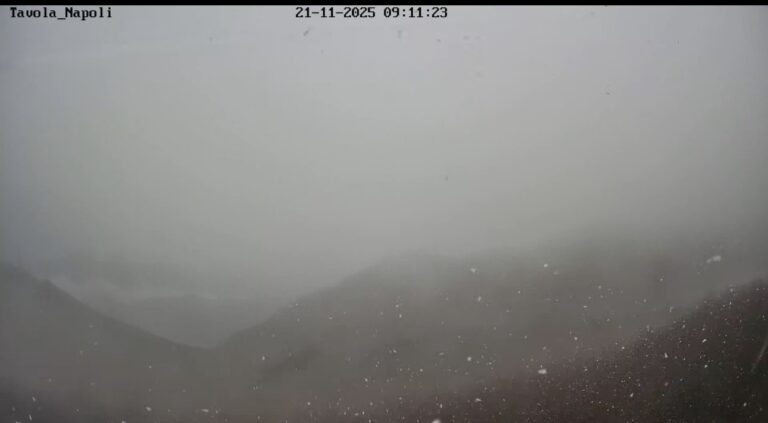 Neve sul Partenio: le vette imbiancate questa mattina