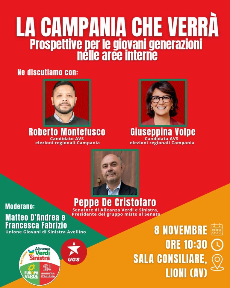 “La Campania che verrà”: giovani e futuro al centro del dibattito di AVS a Lioni