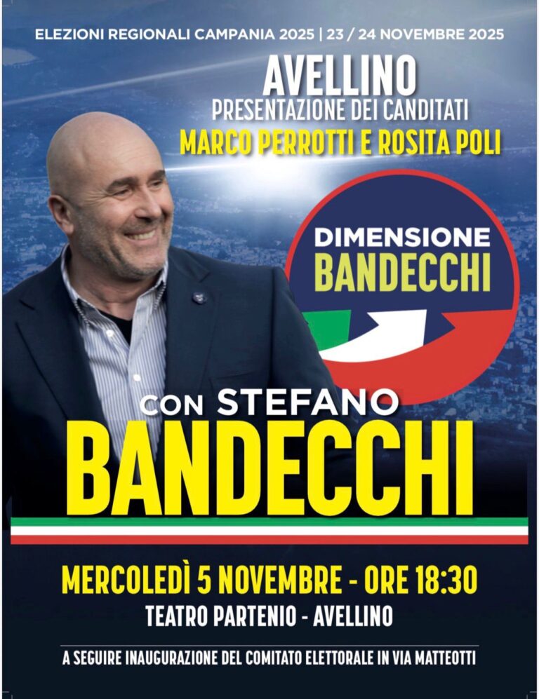 Elezioni Regionali, Stefano Bandecchi ad Avellino