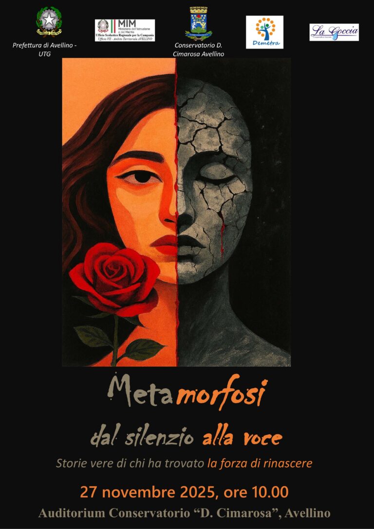 “Metamorfosi: dal silenzio alla voce”: Avellino si unisce per dire NO alla violenza sulle donne