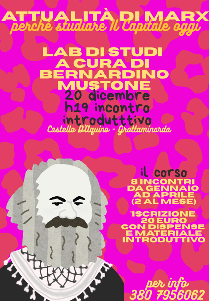 Incontro su Marx a Grottaminarda: capire il capitalismo contemporaneo