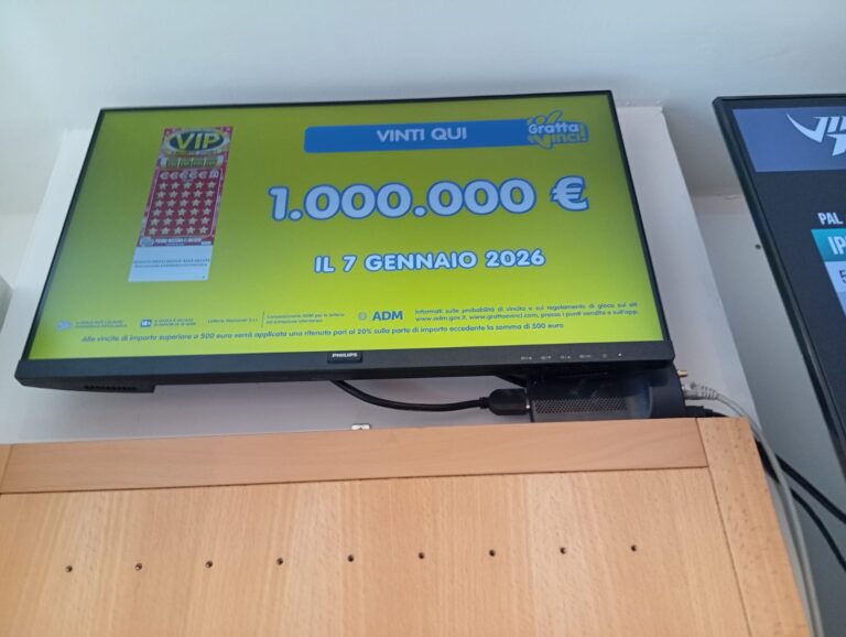 Vincita da un milione di euro a Mercogliano alla Tabaccheria Di Grezia
