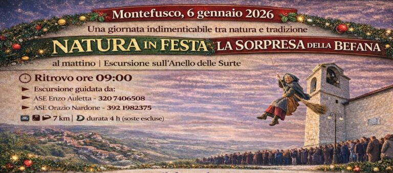 Montefusco, “Natura in Festa” e la magia della Befana dalla Torre Civica