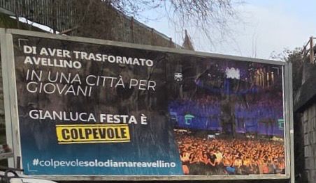 Comunali, la nuova campagna dell’ex sindaco Festa:  colpevole….di amare Avellino