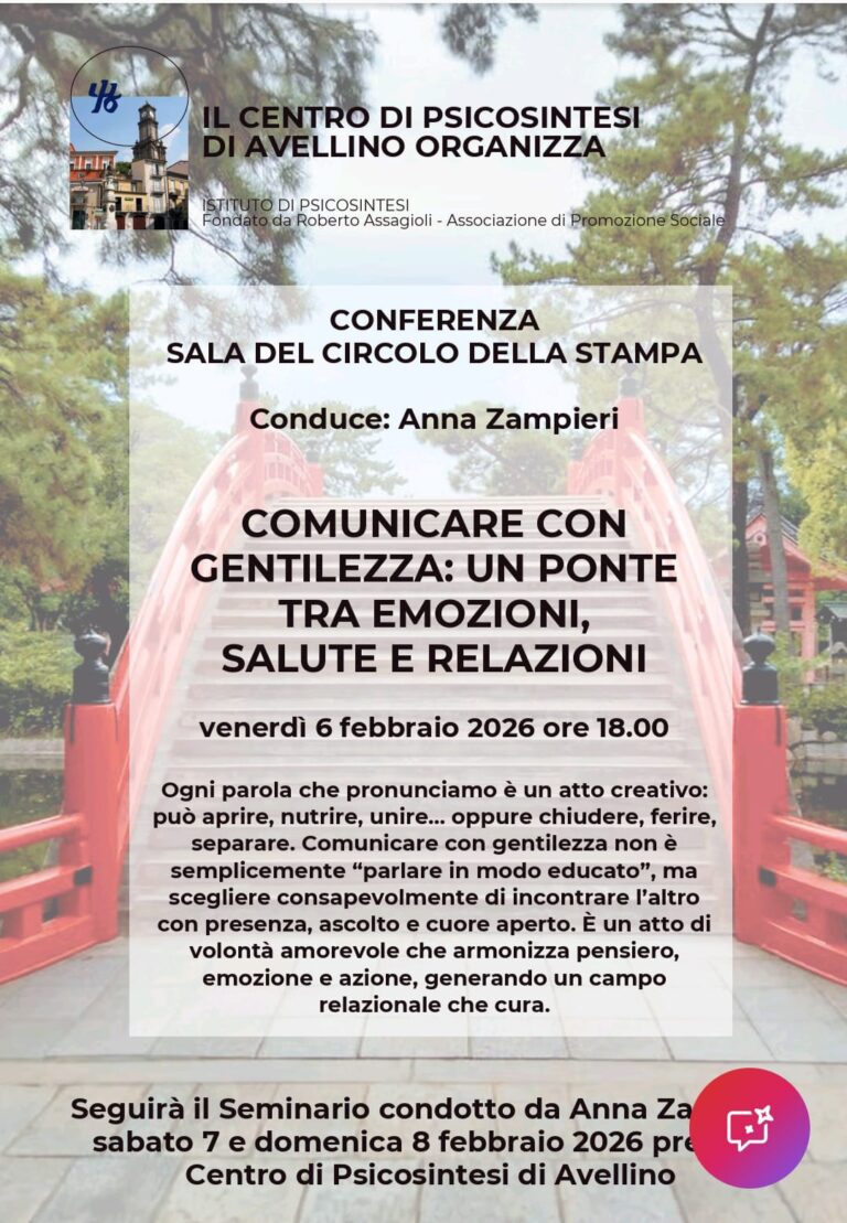 Comunicare con gentilezza: la Psicosintesi al centro di una conferenza ad Avellino