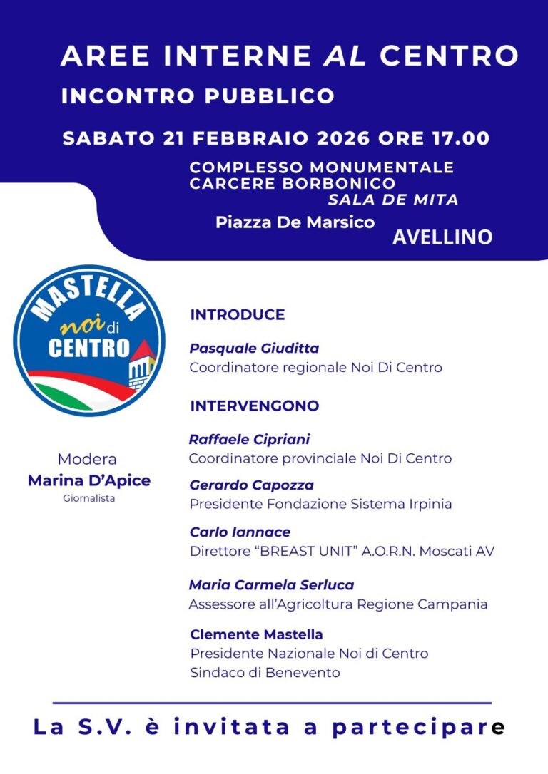 Noi di Centro, sabato arriva Clemente Mastella in città