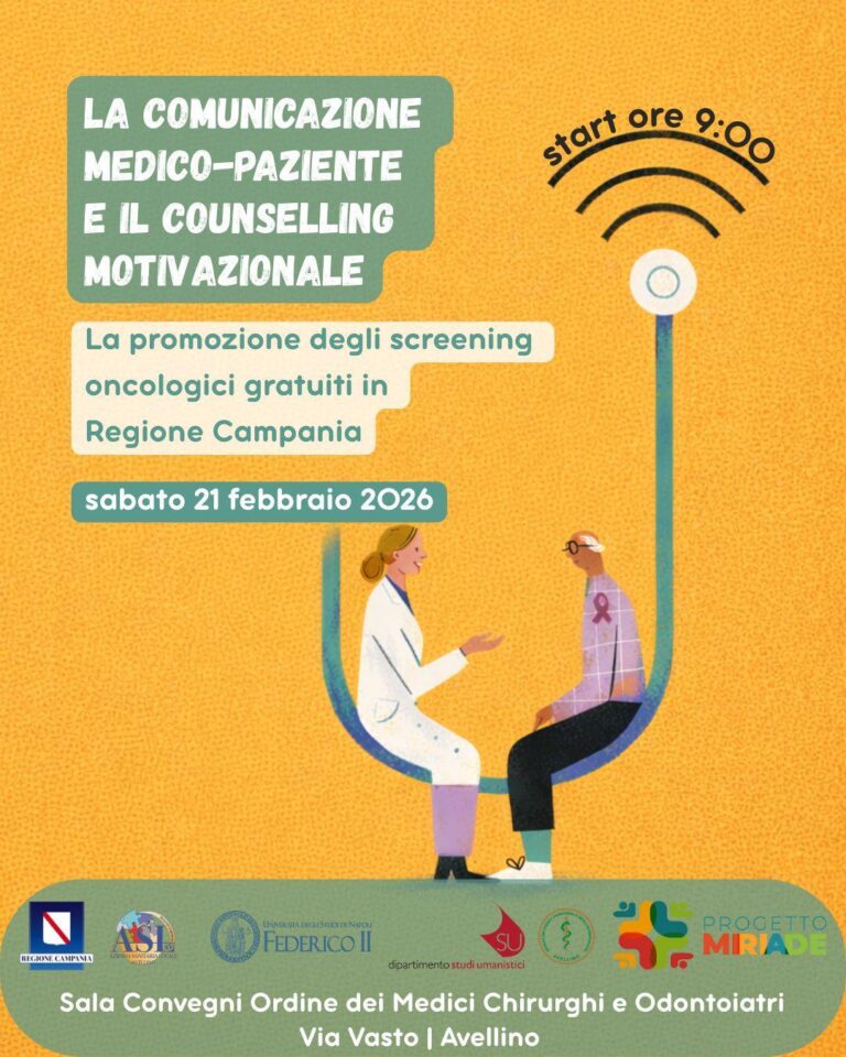 Comunicazione medico-paziente e counselling motivazionale, incontro ad Avellino