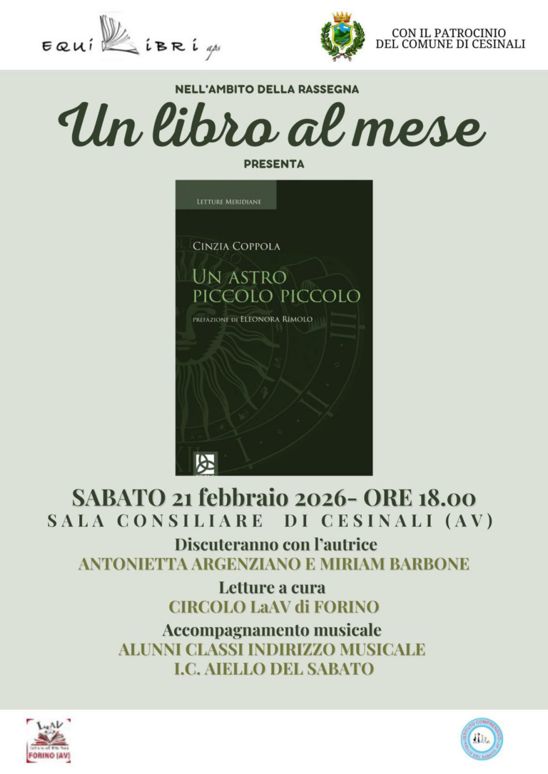 Un Libro al Mese, a Cesinali la quinta edizione della Rassegna