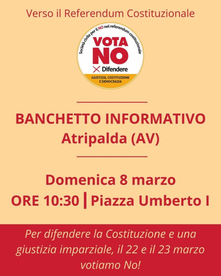 Le ragioni del No: il calendario degli appuntamenti in Irpinia per il referendum