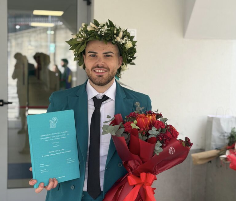 Dalle radici dell’Irpinia allo studio del lusso: il giovane Alessio Arcidiacono si laurea al Sannio