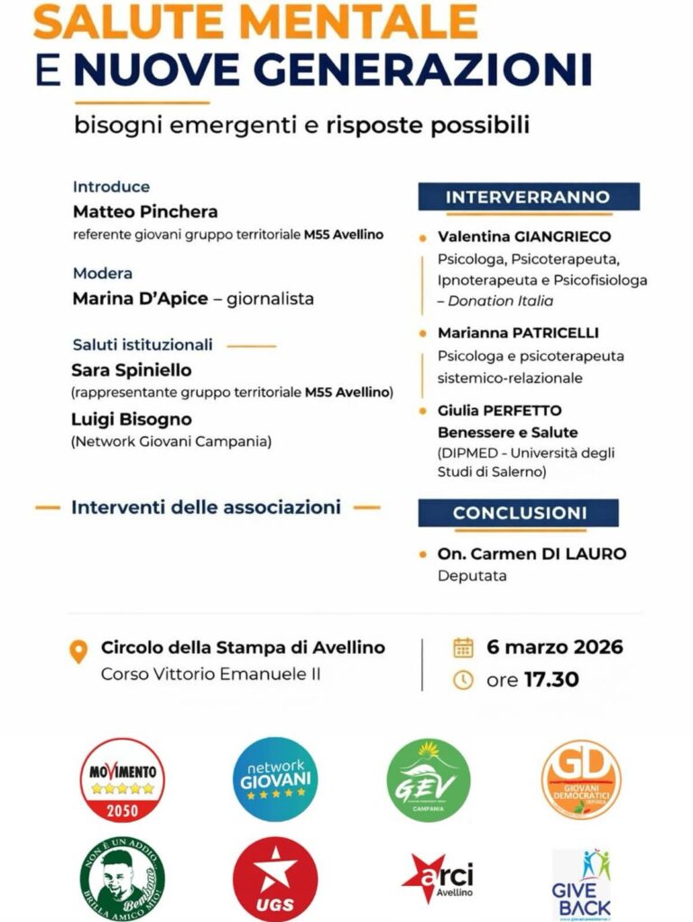 Salute mentale e nuove generazioni, i giovani del Movimento a confronto con le associazioni