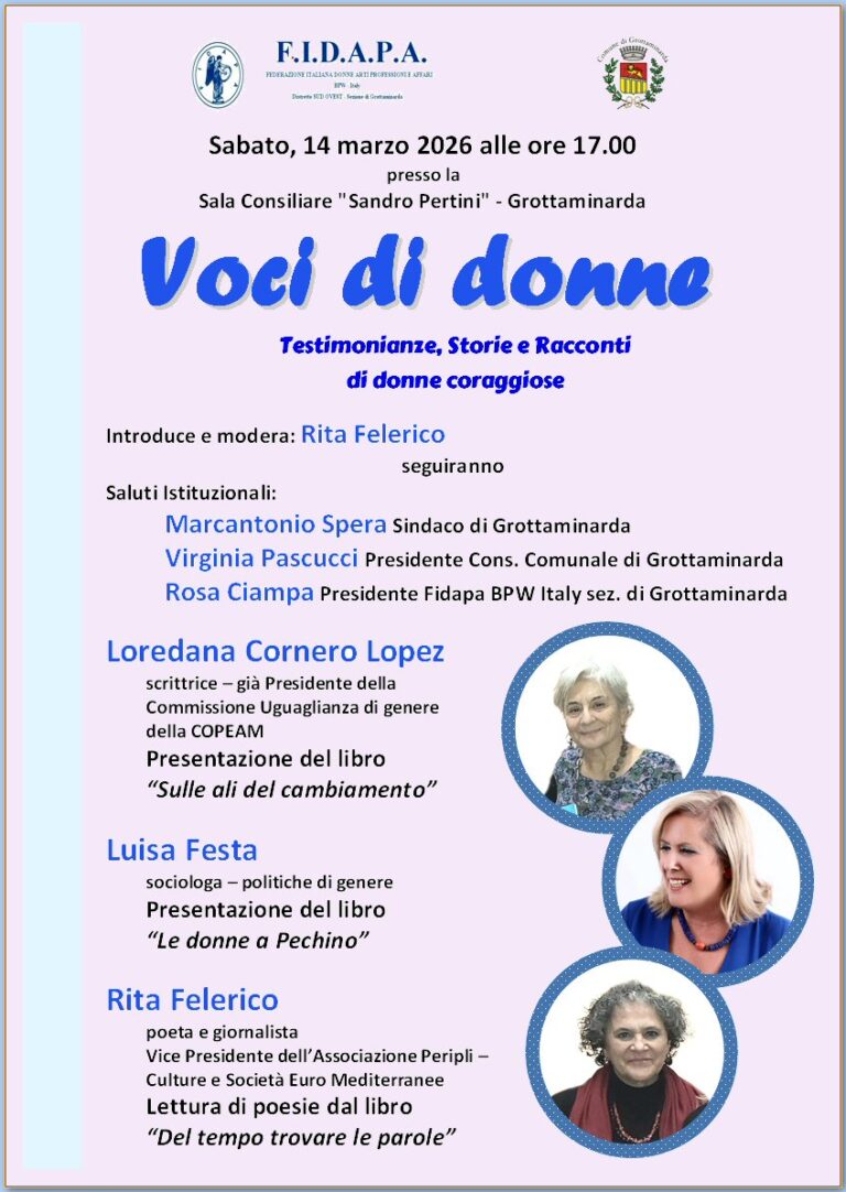 “Voci di donne” testimonianze, storie e racconti su emigrazione e disparità di genere