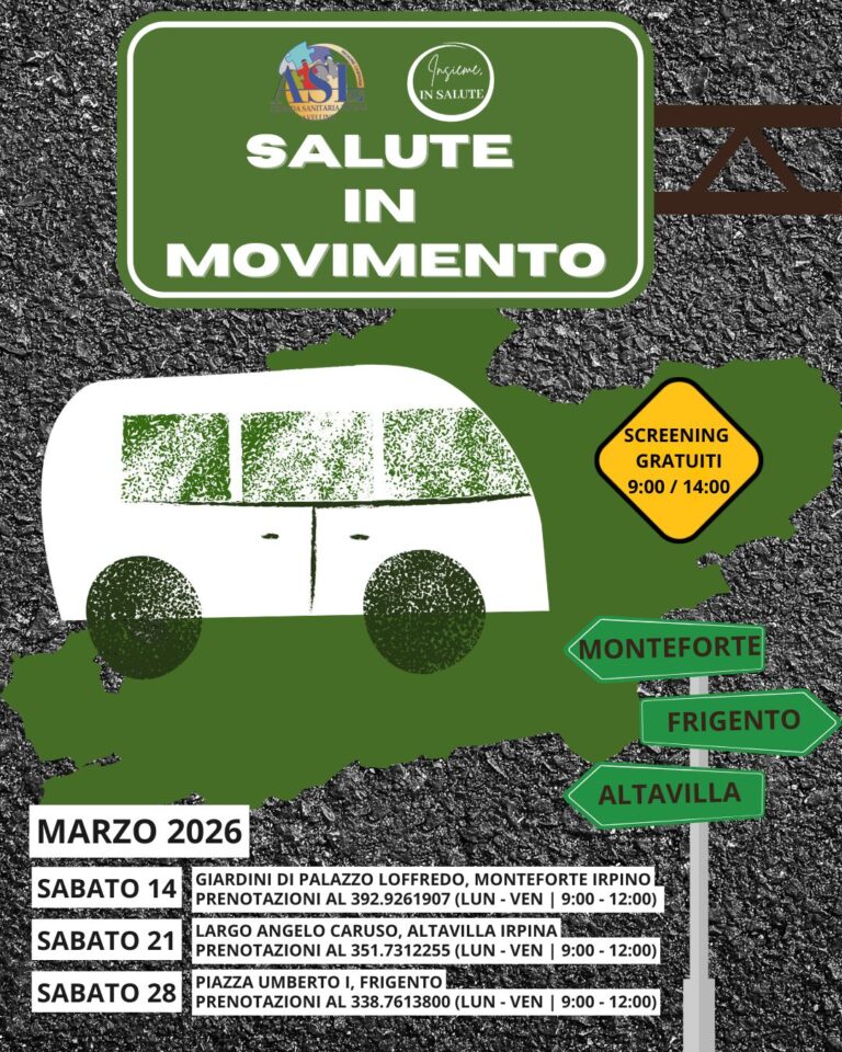 La salute si mette in movimento con i camper della prevenzione dell’Asl