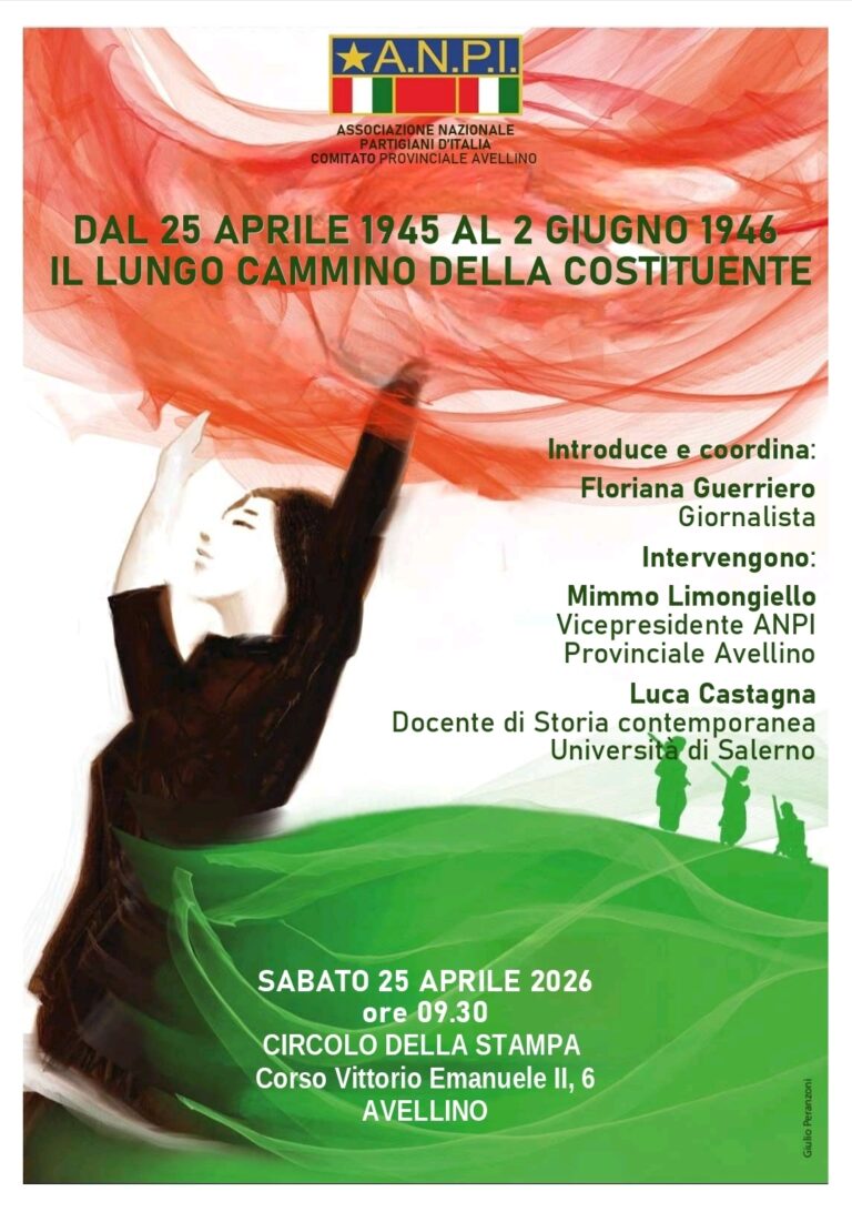 25 Aprile ad Avellino: l’ANPI lancia il ponte tra Liberazione e Costituzione