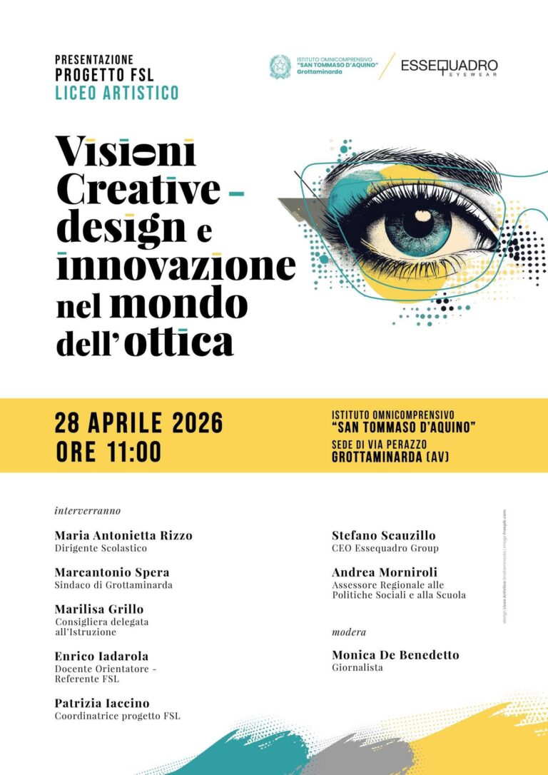 Formazione Scuola-Lavoro: a Grottaminarda l’Assessore Morniroli per il progetto “Visioni Creative”