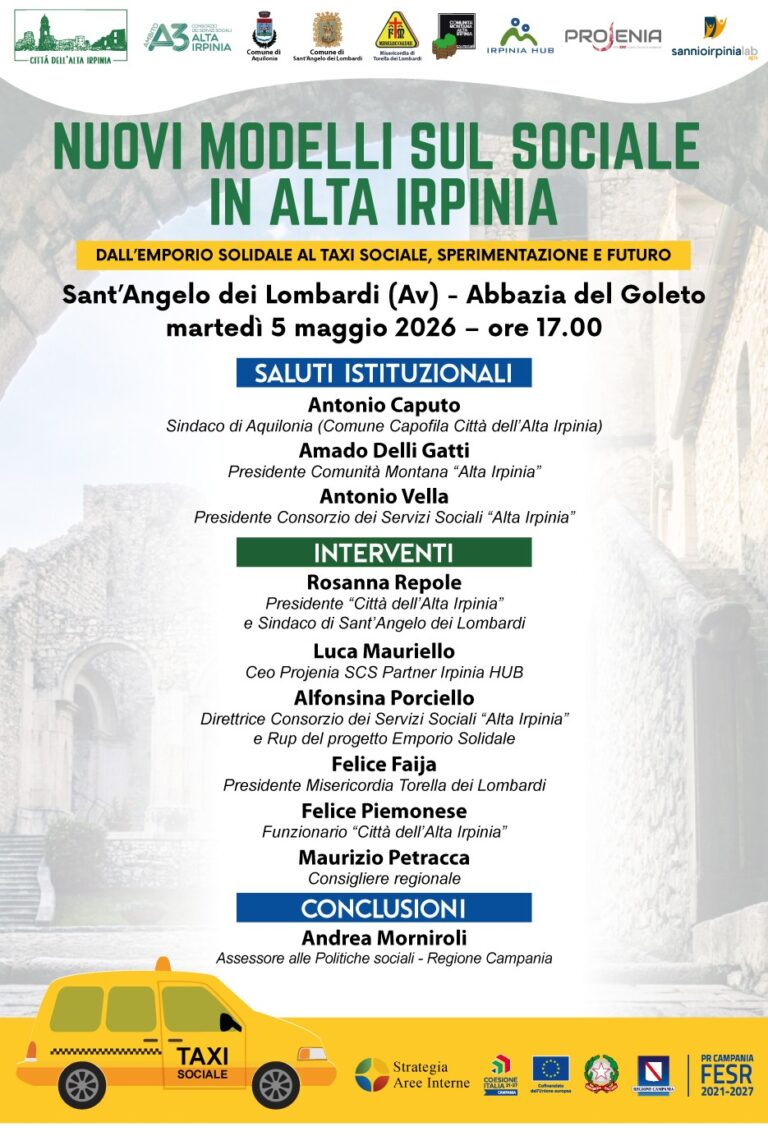 “Nuovi modelli sul Sociale in Alta Irpinia”, a Sant’Angelo dei Lombardi l’assessore regionale Morniroli