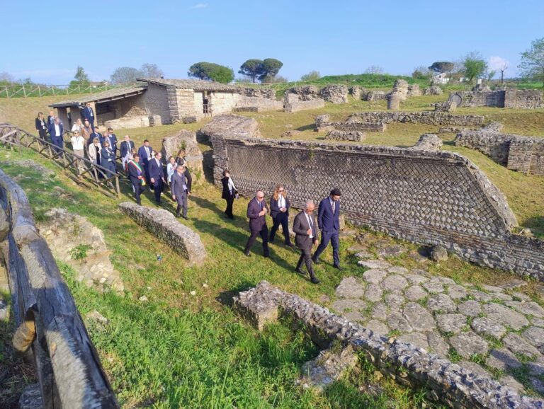 Vertice trilaterale, visita istituzionale al Parco Archeologico di Aeclanum
