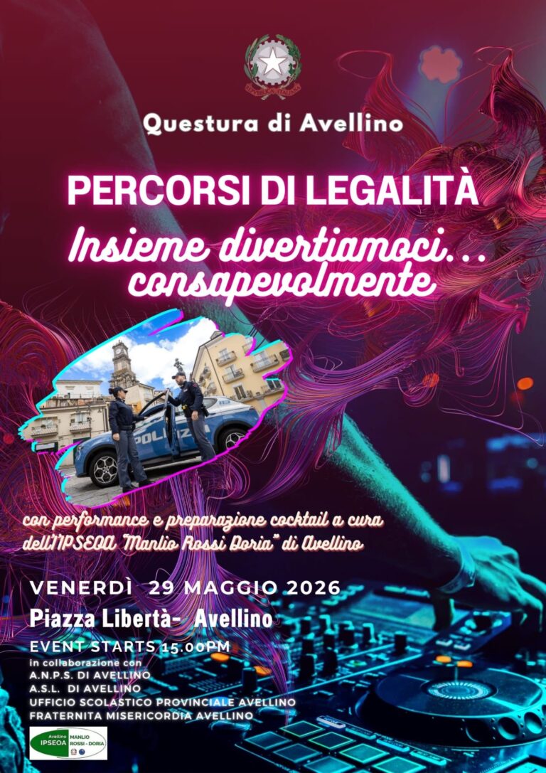 Percorsi di Legalità: la Questura di Avellino incontra gli studenti della provincia