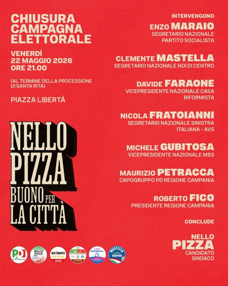 Nello Pizza chiude la campagna elettorale in Piazza Libertà: sul palco anche Fico e Fratoianni