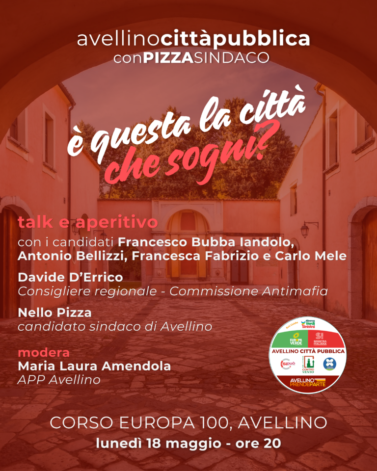 Avellino Città Pubblica dialoga con il consigliere regionale Davide D’Errico