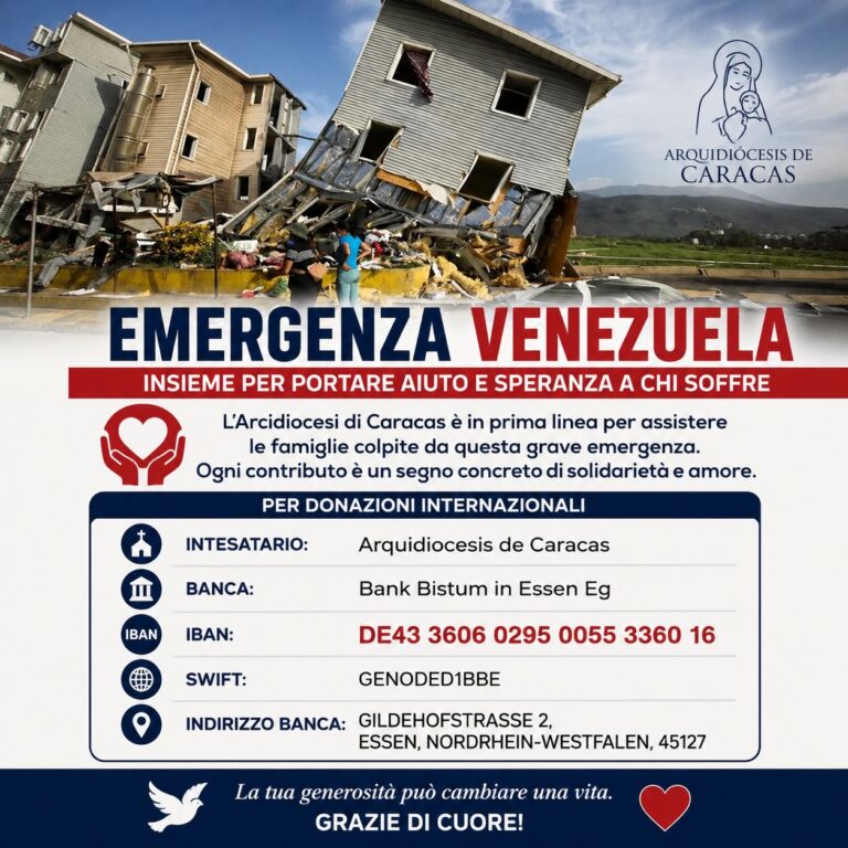 Emergenza Venezuela: l’amministrazione e la comunità di Sant’Angelo al fianco di chi soffre