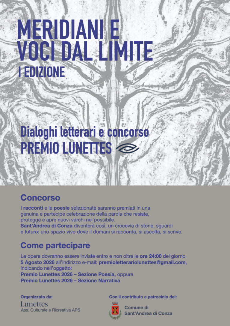 Sant’Andrea di Conza, al via la prima edizione del concorso letterario “Premio Lunettes”