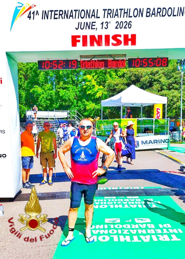 22° Campionato Italiano Triathlon Olimpico, è l’ing. Petracca a rappresentare i Vigili del Fuoco di Avellino