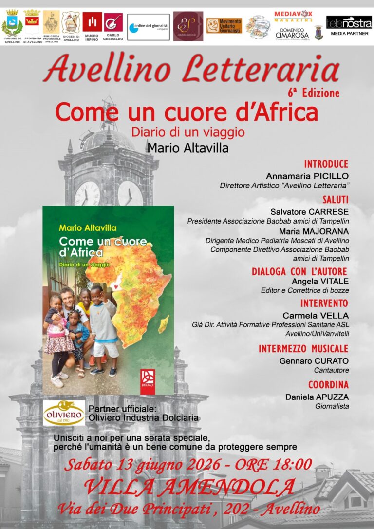 “Come un cuore d’Africa” ad Avellino letteraria