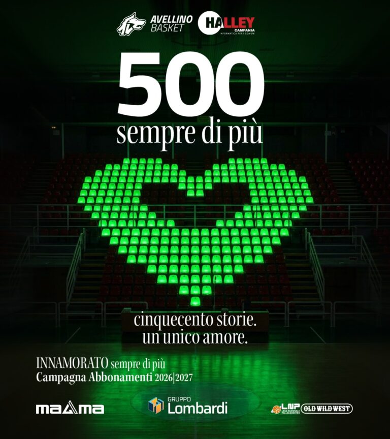 Oltre 500 gli abbonamenti sottoscritti per l’Avellino Basket: prosegue la campagna “Innamorato, sempre di più”