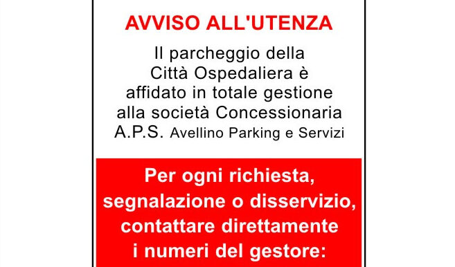 Parcheggio a servizio della Città ospedaliera: l'Azienda diffida la società concessionaria
