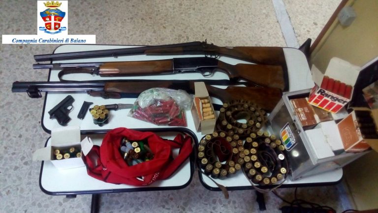 Mugnano del Cardinale, sequestrate armi e munizioni 