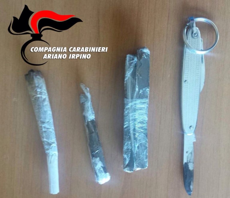 Sabato sera da sballo ad Ariano, 29enne arrestato per droga