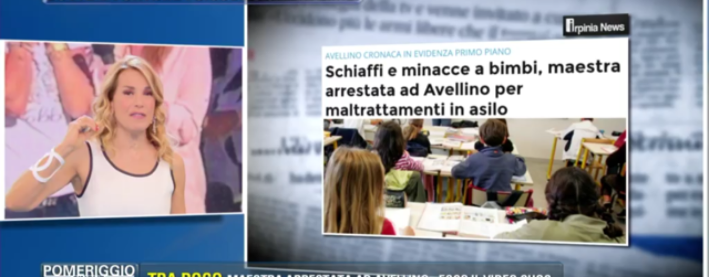 L’asilo degli orrori di Avellino, mamma Margherita a Pomeriggio 5: “Le mie figlie hanno ancora paura”
