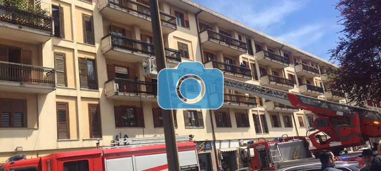 FOTO/ Incendio in un centro estetico di Avellino