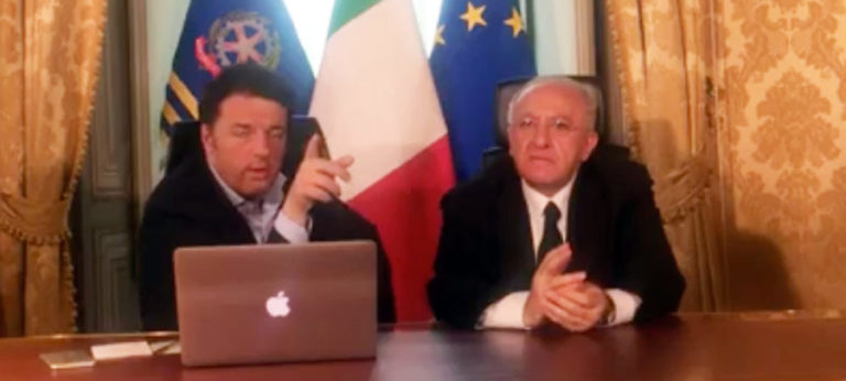 De Luca e Renzi show a #MatteoRisponde. Ma l’Irpinia viene ignorata