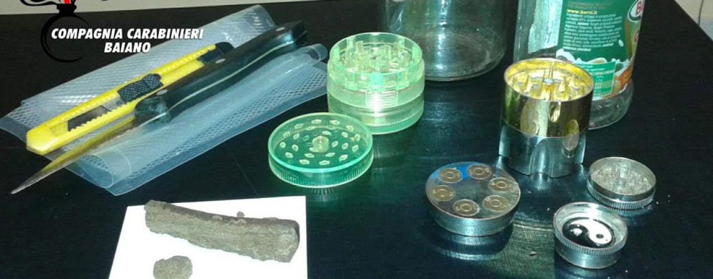 Montoro, sorpreso a casa con hashish: 23enne denunciato grazie al fiuto di Ciro e Holly