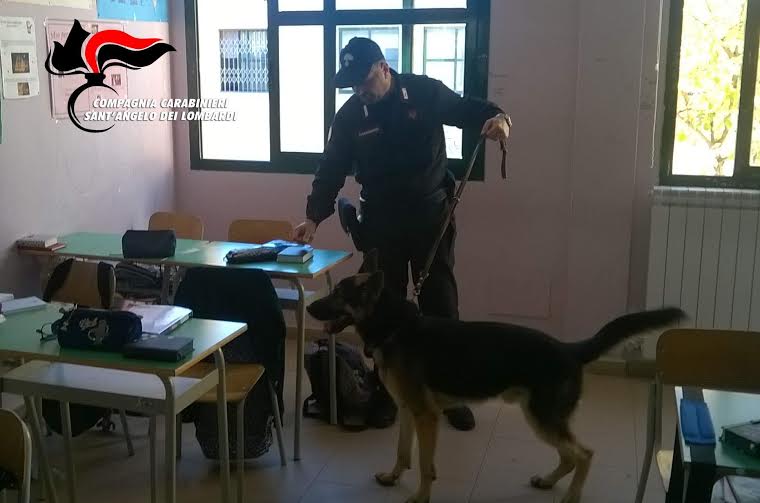 Droga nelle scuole, blitz dei carabinieri a Lioni e Sant’Angelo dei Lombardi