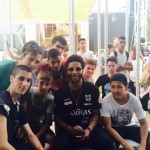 Adrian Banks con i tifosi