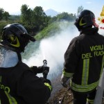 incendio vigili del fuoco lauro