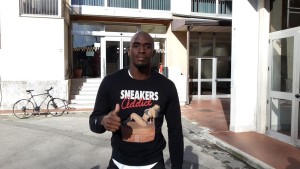 Benjamin Mokulu al suo arrivo a gennaio dopo le visite mediche