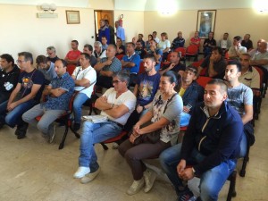 La platea dei lavoratori della Mondia