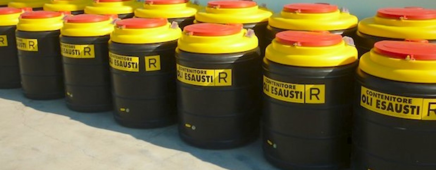 Raccolta oli esausti, allestite tutte le 12 postazioni: giovedì 11 aprile conferenza stampa in Comune