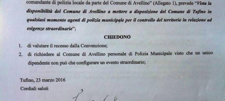 “Aridatece Arvonio”, l’onda lunga dell’emergenza vigili a Tufino scuote Avellino