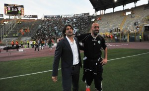 Massimo Rastelli e David Dei al termine dellimpresa sfiorata a Bologna