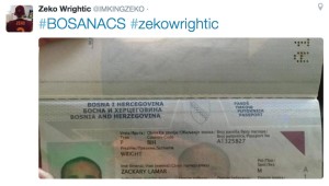 Il tweet di Wright: "Bosniaco"